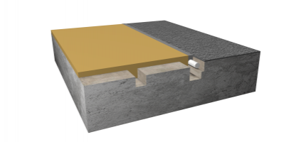 Устройство примыкания полиуретан-цементного покрытия